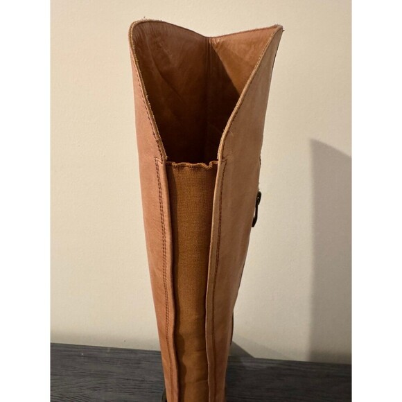 Vince Camuto Tall Valero Riding Boots Cognac Brown Leather 7.5 - Picture 3 of 11